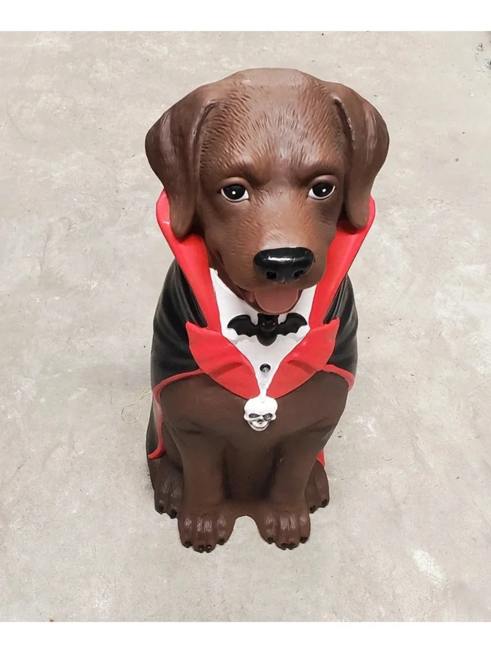 Home Accents Holiday 2.5ft Chocolate Lab Vampire Dog Blow Mold LED Greeter